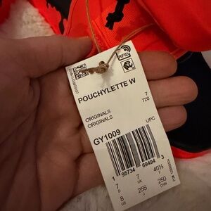 Adidas Women’s Rare Pouchylette Slides RARE Release NWT Red/Black